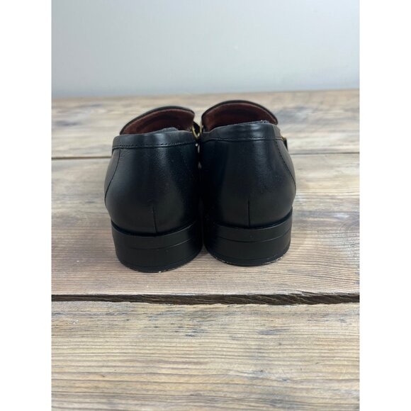 Vionic Mizelle Loafer Womens 7 Black Leather with Gold Chain Accent - Picture 3 of 9